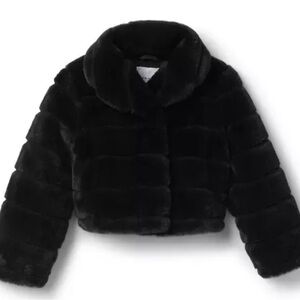 Janie and Jack Festive Faux Fur Cropped Jacket